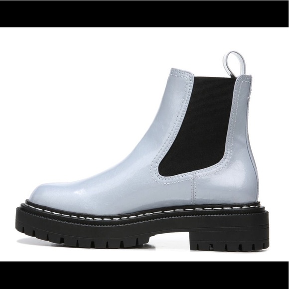 NIB Circus by Sam Edelman Effie Chelsea lt blue crinkle patent bootie - Picture 3 of 9